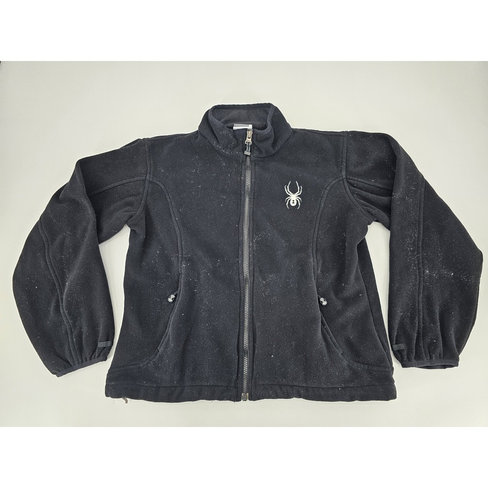 Spyder Recycle Fleece Jacket Womens Midweight Sweater Fleece Full Zip M Black